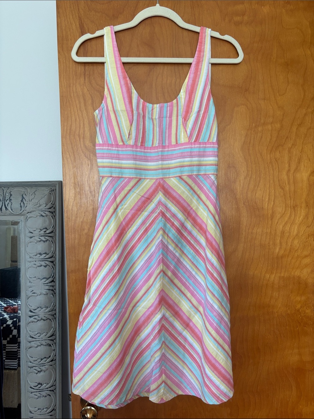 Tibi Pastel Multi-Stripe Summer Dress